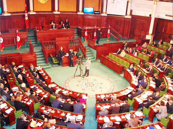 صورة 2: كتلة حركة نداء تونس تنزل إلى المركز الثاني في البرلمان/ مقر البرلمان/العاصمة تونس/يناير/كانون الثاني 2016