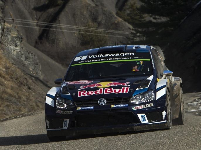 Sebastien Ogier of France driving his VOLKSWAGEN POLO WRC during Day 3 of Rallye Monte Carlo in Gap, France, 23 January 2016.