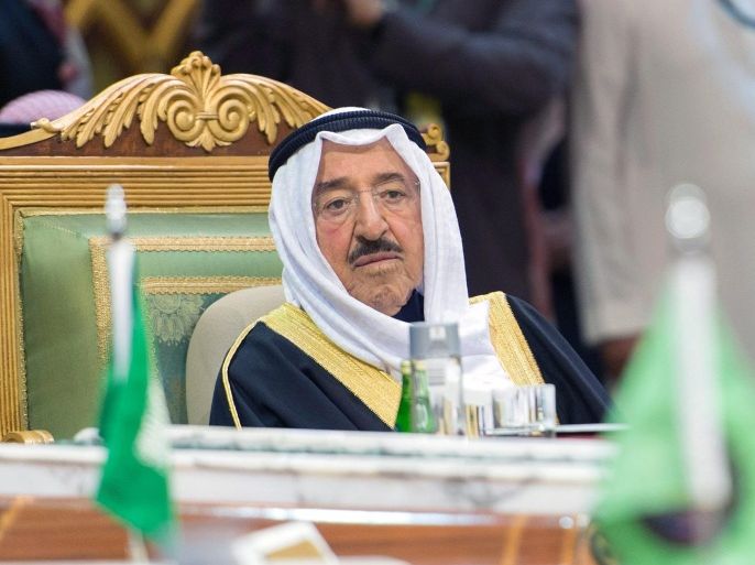 A handout photograph made available by the Saudi Press Agency (SPA) on 10 December 2015 shows Kuwaiti Emir Sheiikh Sabah Al-Ahmad Al-Jaber Al-Sabah attending the opening session of the Gulf Cooperation Council (GCC) summit in Riyadh, Saudi Arabia, 09 December 2015. EPA/SAUDI PRESS AGENCY / HANDOUT