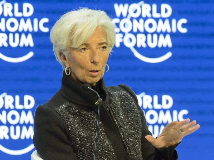 Christine Lagarde, Managing Director, International Monetary Fund (IMF), speaks during a panel session on the closing day at the 46th Annual Meeting of the World Economic Forum, WEF, in Davos, Switzerland, 23 January 2016. The overarching theme of the Meeting, which takes place from 20 to 23 January, is 'Mastering the Fourth Industrial Revolution'.