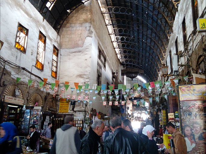أحد أسواق دمشق القديمة - شباط 2016