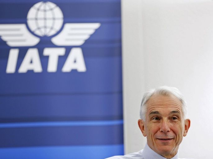 File photo of Director General of the International Air Transport Association (IATA) Tony Tyler giving an interview with Reuters in Geneva December 11, 2014. Low oil prices and healthy demand for travel will boost airline profits again in 2016, the International Air Transport Association said December 10, 2015. IATA, which represents almost 260 airlines accounting for 83 percent of global air traffic, said net profits would reach record levels of $36.3 billion in 2016 after $33 billion in 2015, with over half of the profits coming from North American carriers. "It is a good news story," IATA Director General Tony Tyler told journalists in Geneva, although added that industry profits were still best described as fragile rather than sustainable. REUTERS/Pierre Albouy/Files