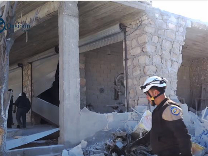 ‪آثار الدمار في مدينة الأتارب بريف حلب‬ (ناشطون)