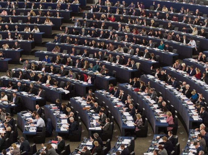 Members of the European Parliament vote in the European Parliament in Strasbourg, France, 02 February 2016. The Parliament voted about rules governing the movement of persons across borders (Schengen Borders Code).