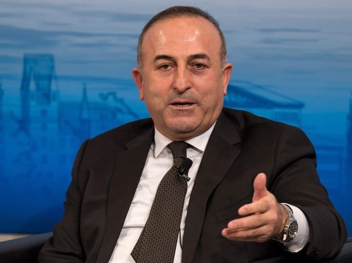 Turkish Minister of Foreign Affairs Mevlut Cavusoglu, attends a panel discussion at the 52nd Security Conference in Munich, Germany, 12 February 2016. The 52nd Security Conference, where foreign policy and defence experts are meeting to discuss global crises continues until 14 February 2016.