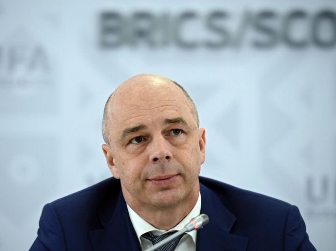 Russian Finance Minister Anton Siluanov attends a briefing 'On Financial Aspects of Cooperation within BRICS' in Ufa, the capital of Bashkortostan republic, Russia, 08 July 2015. Ufa is hosting BRICS (Brazil, Russia, India, China and South Africa) and SCO (Shanghai Cooperation Organisation) summits on 09 and 10 July.