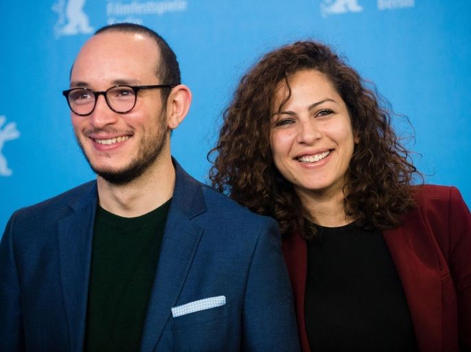 Tunisian actress Rym Ben Messaoud (R) and actor Majd Mastoura (L) pose during a photocall for 'Inhebbek Hedi' (Je t'aime Hedi) at the 66th annual Berlin International Film Festival, in Berlin, Germany, 12 February 2016. The movie is presented in the official Competition program at the 'Berlinale' that runs from 11 to 21 February.