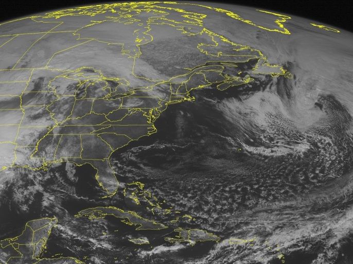 This NOAA satellite image taken Tuesday, March 8, 2016, at 12:45 p.m. EST, shows a high pressure over the east. This is creating clear skies over much of the region. In the northeast on the North side of the high pressure system, is a streak of clouds. This is the leading edge of warm air. This is associated with a frontal boundary that stretches into the Northern Plains.Where early seasons thunderstorms are starting to form over the Northern Great Lakes with a low pressure system. To the south over Texas is a developing low pressure system. This is producing severe weather that is moving eastward. (Weather Underground via AP)