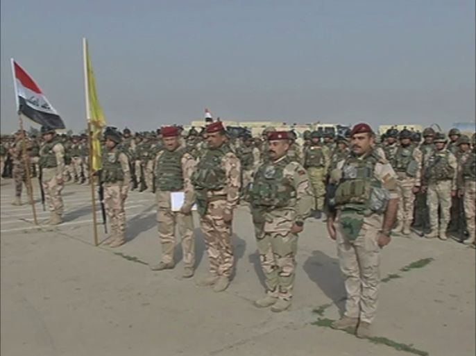 قوات عراقية في بلدة مخمور استعدادا لمعركة الموصل