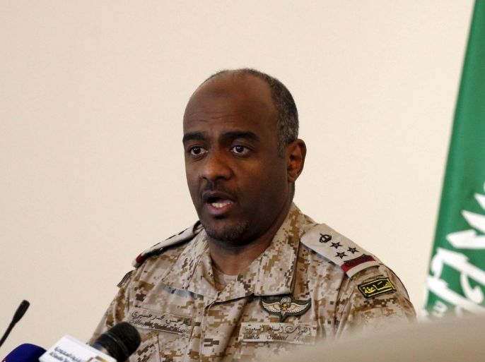 The official spokesman for the Saudi Ministry of Defense Gen. Ahmed Hassan al-Asiri speaks during news conference in Riyadh March 26, 2015. REUTERS/Faisal AlNasser