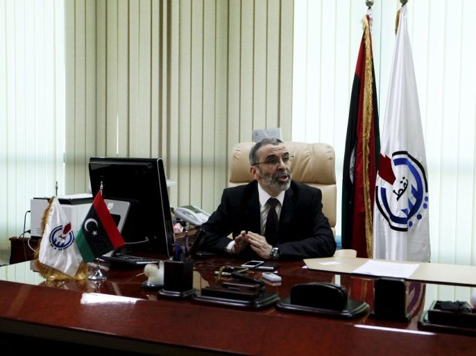 Mustafa Sanalla, the head of the National Oil Corporation (NOC), speaks during an interview with Reuters at the headquarters of the NOC in Tripoli, Libya February 22, 2016. REUTERS/Ismail Zitouny