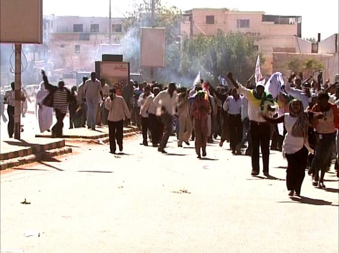جانب من تظاهرات طلابية مختلفة السودان ... الخرطوم .... أبريل 2016 خاصة بالجزيرة نت