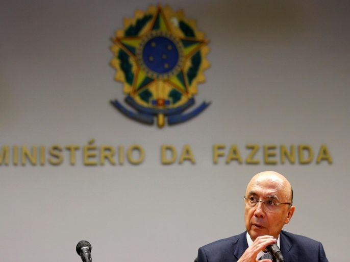 Brazil's Finance Minister Henrique Meirelles attends a news conference in Brasilia, Brazil, May 13, 2016. REUTERS/Paulo Whitaker