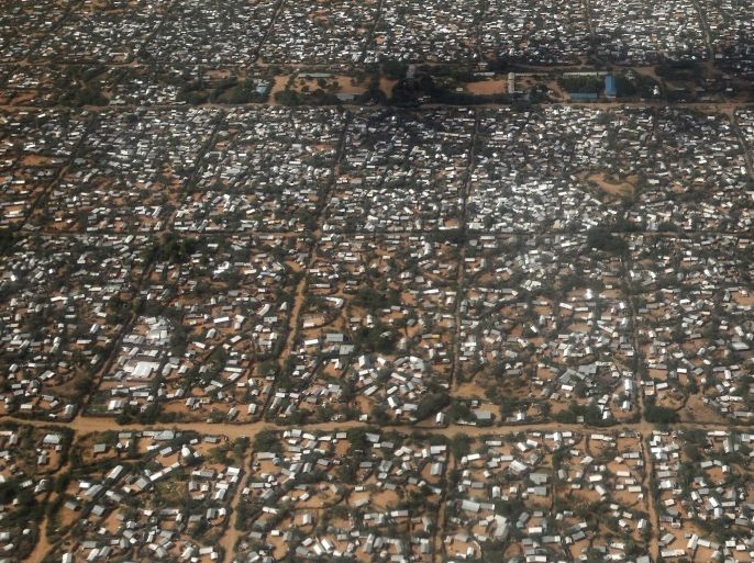 An aerial picture shows a section of the Hagadera camp in Dadaab near the Kenya-Somalia border, May 8, 2015. Kenya's government threatened to close the Dadaab refugee camp, which with about 350,000 Somali refugees is the world's biggest refugee camp, as a security risk. The United Nations refugee agency urged Kenya to reconsider an order to close the teeming Dadaab refugee camp, warning that sending Somali refugees back to their homeland would have "extreme humanitarian and practical consequences". REUTERS/Thomas Mukoya TPX IMAGES OF THE DAY