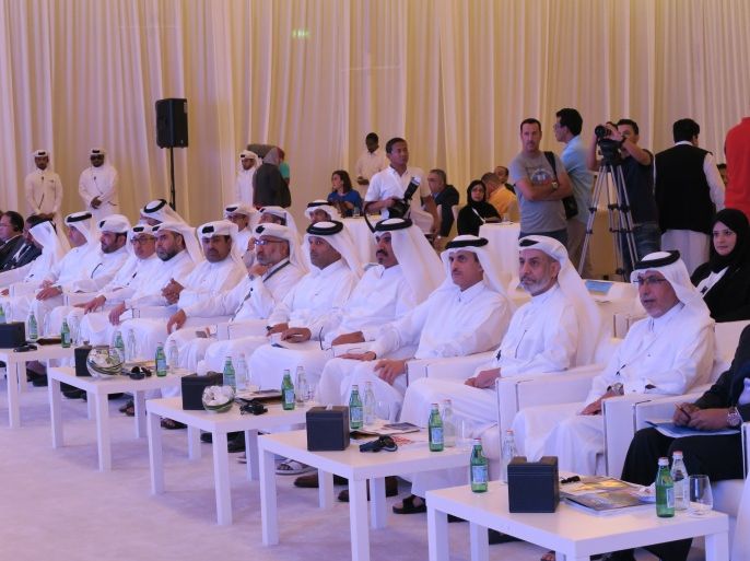 جانب من الحضور في افتتاح مؤتمر حماية حقوق العمال بقطر