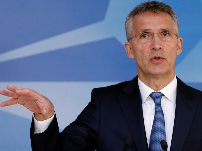 NATO Secretary-General Jens Stoltenberg briefs the media ahead of a NATO foreign ministers meeting at the Alliance headquarters in Brussels, Belgium, May 19, 2016. REUTERS/Francois Lenoir