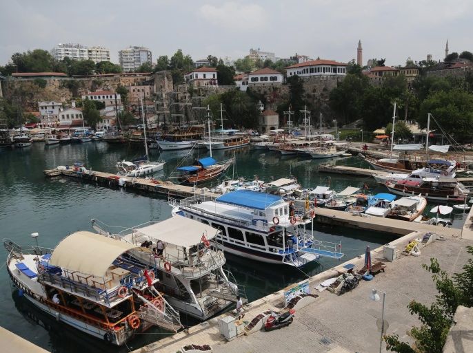 Tourists boats are seen in the harbour of the old city center of the Mediterranean resort city of Antalya, Turkey, June 3, 2016. REUTERS/Kaan Soyturk