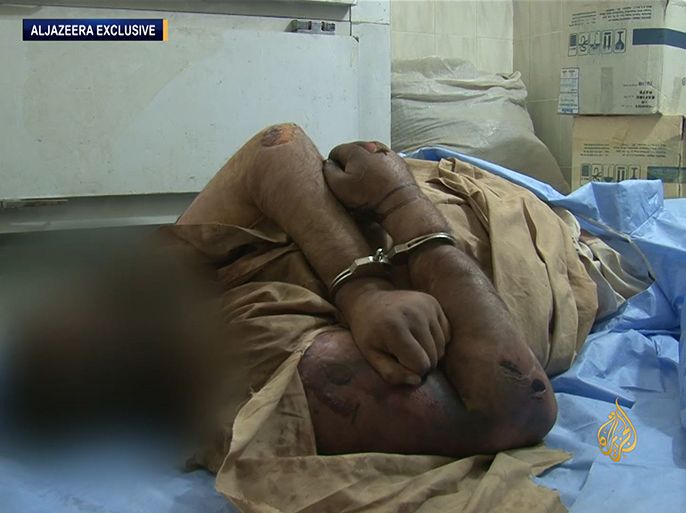 جثث بمستشفى عامرية الفلوجة لنازحين قضوا تحت التعذيب