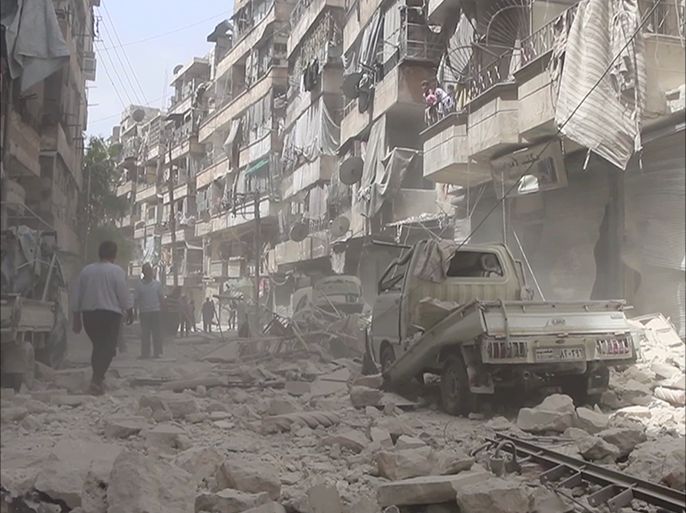 القصف الذي تعرضت له حلب
