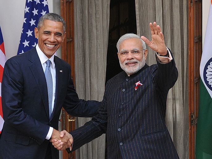 US President Barack Obama in India photo information