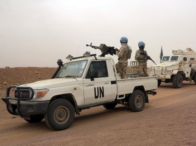 UN peacekeepers patrol in Kidal, Mali, July 23, 2015. REUTERS/Adama Diarra