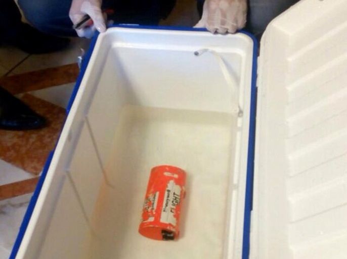 A flight recorder retrieved from the crashed EgyptAir flight MS804 is seen in this undated picture issued June 17, 2016. EGYPTIAN AVIATION MINISTRY via REUTERS ATTENTION EDITORS - THIS IMAGE WAS PROVIDED BY A THIRD PARTY. REUTERS IS UNABLE TO INDEPENDENTLY VERIFY THIS IMAGE. EDITORIAL USE ONLY. NO RESALES. NO ARCHIVE. THIS PICTURE WAS PROCESSED BY REUTERS TO ENHANCE QUALITY. AN UNPROCESSED VERSION WILL BE PROVIDED SEPARATELY.