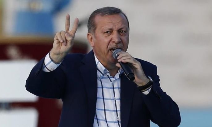 Turkish President Recep Tayyip Erdogan speaks during a rally marking the 563rd anniversary of the conquest of Istanbul by the Ottomans, in Istanbul, Turkey, 29 May 2016. The capital of the Byzantine empire, known then as Constantinople, fell to Ottoman Sultan Mehmed II 29 May 1453.