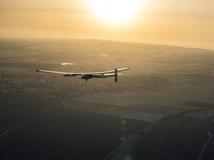 A handout picture made available by Solar Impulse shows Swiss long-range experimental solar-powered aircraft Solar Impulse 2 (Si2) as it approaches Seville, Spain, 23 June 2016. Si2 successfully landed in Seville after three-day over the Atlantic Ocean with Swiss pilot Bertrand Piccard at the controls. The solar powered airplane started its final journey from New York's JFK International Airport, USA, on 20 June, crossing the Atlantic Ocean in a 70-hour flight. EPA/SOLAR IMPULSE