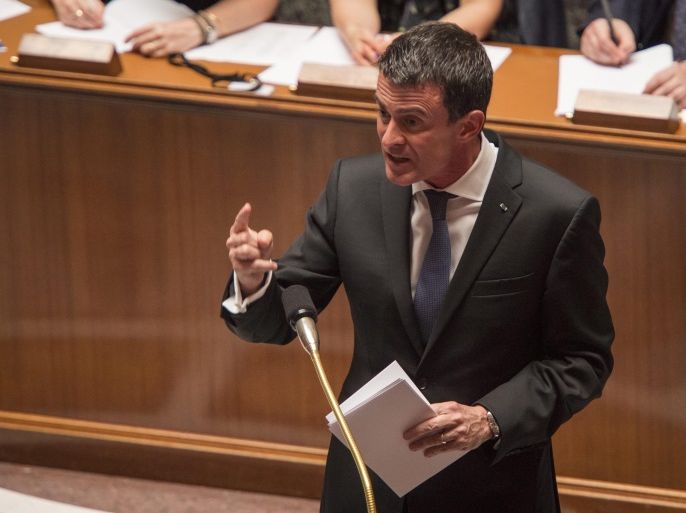 French Prime Minister Manuel Valls speaks during the weekly session of questions for the government, at the French National Assembly in Paris, France, 20 July 2016. At least 84 people died and many were wounded after a truck drove into the crowd on the famous Promenade des Anglais during celebrations of Bastille Day in Nice, late 14 July.