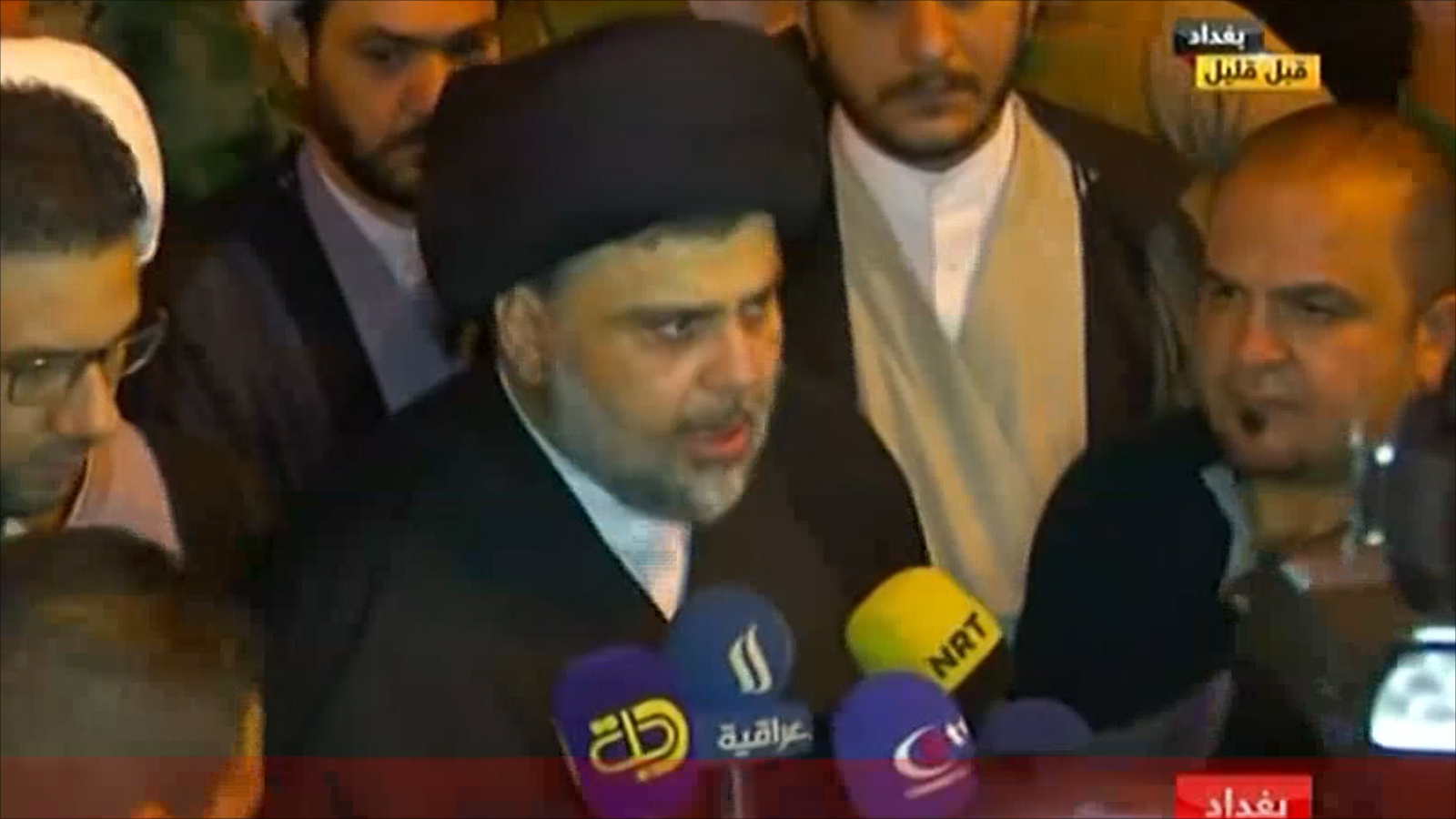 ‪الصدر قال إنه لا يقبل التعدي على قوات الأمن العراقية خلال المظاهرات المرتقبة‬ (وكالات)