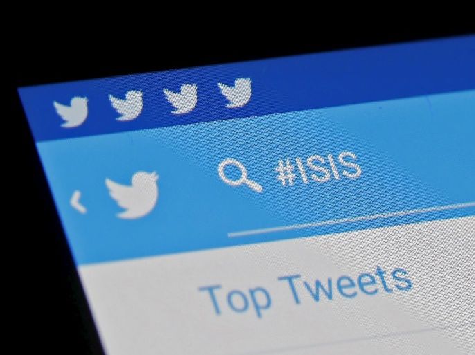The Islamic State hashtag (#ISIS) is seen typed into the Twitter application on a smartphone in this picture illustration taken in Zenica, Bosnia and Herzegovina, February 6, 2016. Twitter Inc has shut down more than 125,000 terrorism-related accounts since the middle of 2015, most of them linked to the Islamic State group, the company said in a blog post on Friday. REUTERS/Dado Ruvic