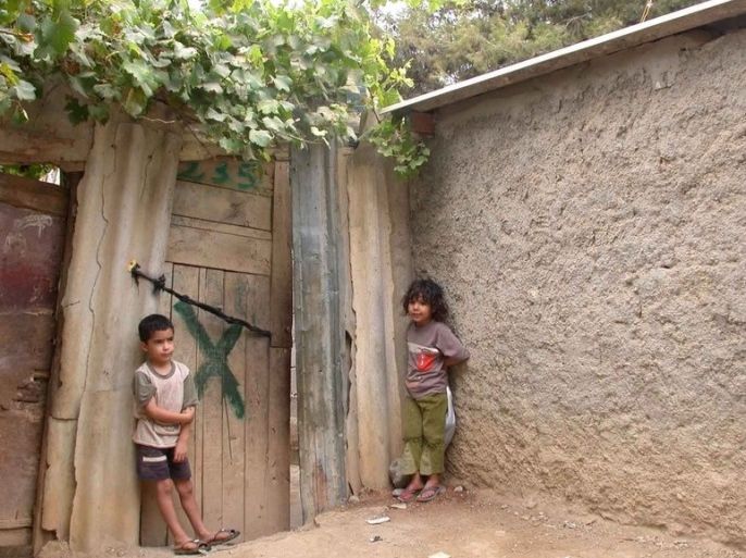 Two children in the shanty towns of Ain Nadja, a suburb of Algiers