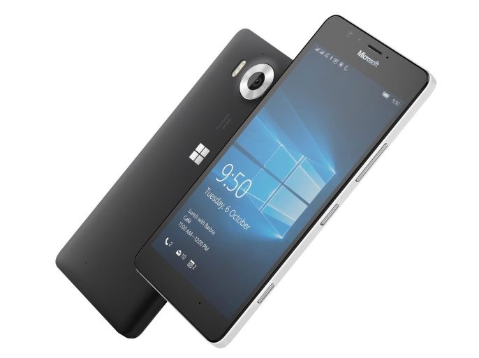 An undated handout image released by Microsoft in New York, New York, USA, 06 October 2015, showing the Lumia 950 Windows phone. EPA/HANDOUT / MICROSOFT