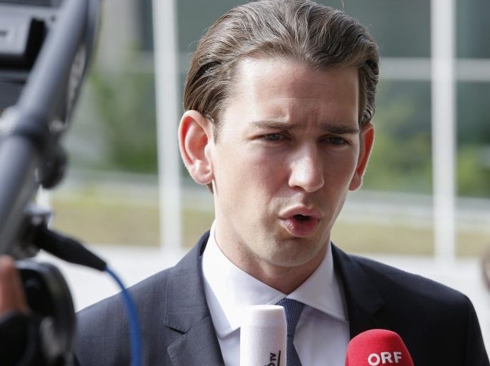 Austrian Foreign Minister Sebastian Kurz arrives for a Foreign Affairs Council in Luxembourg, 20 June 2016. The Council will discuss the integrated EU policy for the Arctic and also discuss the Middle East peace process.