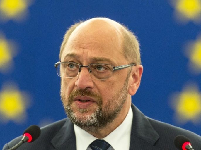Martin Schulz, President of the European Parliament, chairs a session in the European Parliament in Strasbourg, France, 12 September 2016. The EU parliament's session on Energy and Cohesion comes ahead of the hearing of designate Commissioner Julian King by the Committee on Civil Liberties, Justice and Home Affairs.