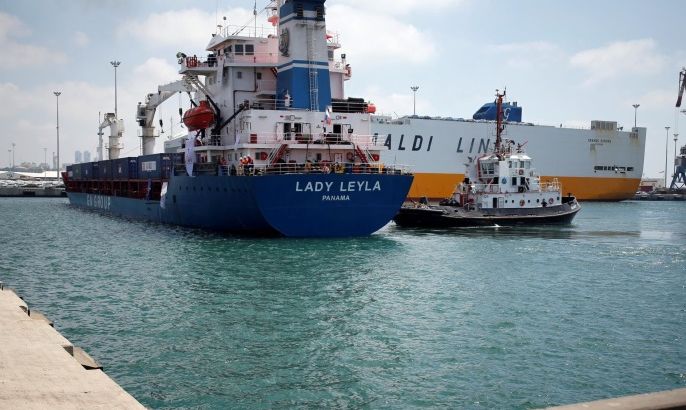 The Panama-flagged Lady Leyla, a Turkish ship carrying humanitarian aid to Gaza, enters Ashdod port, in southern Israel July 3, 2016. REUTERS/Amir Cohen