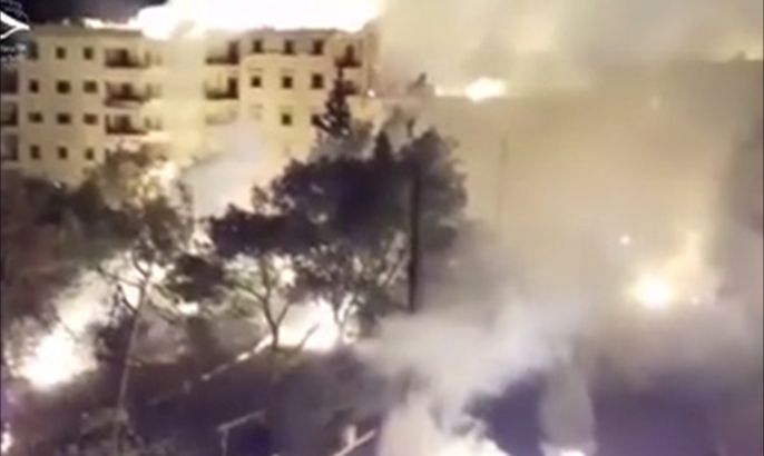 حرائق واسعة بحي القاطرجي في حلب جراء القصف الروسي