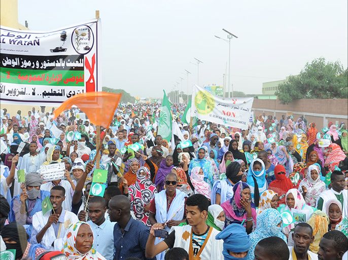 جانب من مسيرة منتدى المعارضة في موريتانيا نواكشوط 29-10-2016 الجزيرة نت.