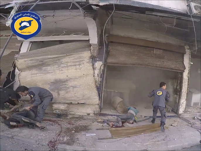 ‪‬  قصف سابق على دوما بريف دمشق(ناشطون)