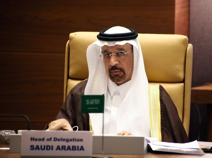 The Saudi Oil Minister Khaled al-Faleh attends the informal meeting of the Organization of Petroleum Exporting Countries (OPEC) ministers in Algiers, Algeria, 28 September 2016. Algeria is hosting the 15th International Energy Forum (IEF15) between 26 and 28 September. Members of the Organization of the Petroleum Exporting Countries (OPEC) will reportedly have talks in Algeria on the sideline of the meeting.