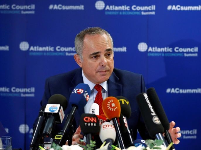 Israeli Energy Minister Yuval Steinitz attends a news conference after their meeting with Turkish Energy Minister Berat Albayrak in Istanbul, Turkey, October 13, 2016. REUTERS/Osman Orsal