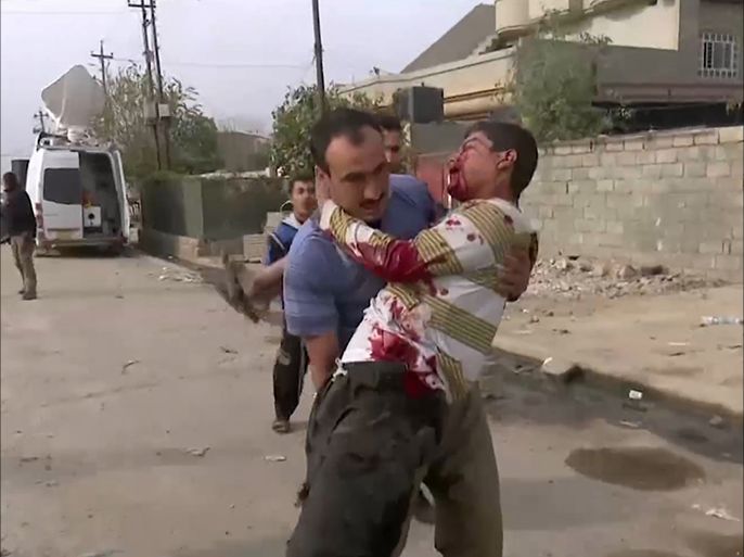 سكان الموصل يعانون جراء قصف التحالف