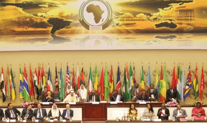 جانب من اجتماع وزراء خارجية الدول العربية والأفريقية في عاصمة غينيا الاستوائية تحضير للقمة العربية الأفريقية