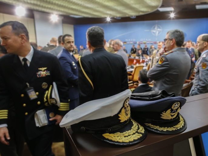 A view of the start of 174th Military Committee in Chiefs of Defence Session at the NATO alliance headquarters, in Brussels, Belgium, 21 January 2016. The Committee will talk on NATOâs Future Strategy as well as the consensus-based military advice and guidance that will be given to the North Atlantic Council and Defence Ministers in the run up to the NATO Summit in Warsaw in July 2016.