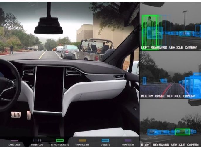 Tesla Self-driving car- video deom (tesla)