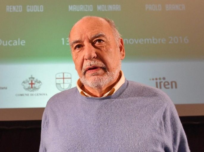 French-Moroccan novelist and poet, Tahar Ben Jelloun, author of the book 'Terrorism explained to our children' attends the meeting 'Jihad, Islam, Europe' at Ducale Palace in Genoa, Italy, 13 October 2016.