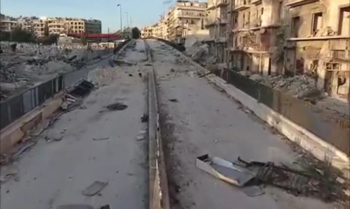 تصوير جوي يكشف الدمار الهائل بحي الشعار شرق حلب
