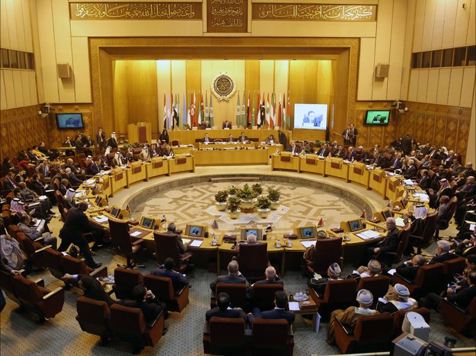 epa05682591 A general view for the Arab Foreign Ministers extraordinary meeting to discuss the Syrian crisis, in Cairo, Egypt, 19 December 2016. Arab Foreign Ministers held an extraordinary meeting at the request of Kuwait to discuss the developments in Syria, particularly the humanitarian crisis in Aleppo. The UN Security Council earlier approved a resolution to send UN monitors to supervise the evacuation of civilians and opposition combatants from the northwestern Syrian city of Aleppo. EPA/KHALED ELFIQI