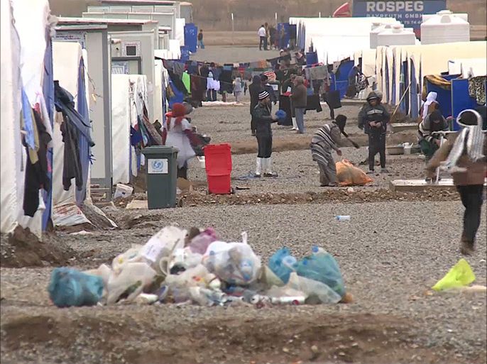 أوضاع إنسانية صعبة بمخيمات النازحين شرق الموصل