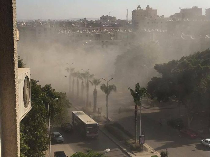 مكان وقوع الانفجار وسط الجيزة في مصر